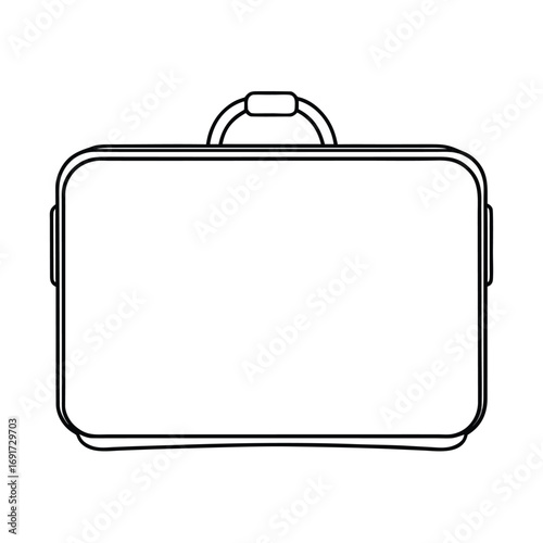 Black Outline Briefcase Icon luggage business