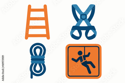 Safety equipment for climbing and rope access.