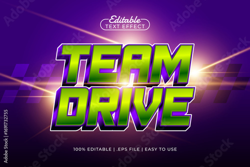 team drive editable text effect