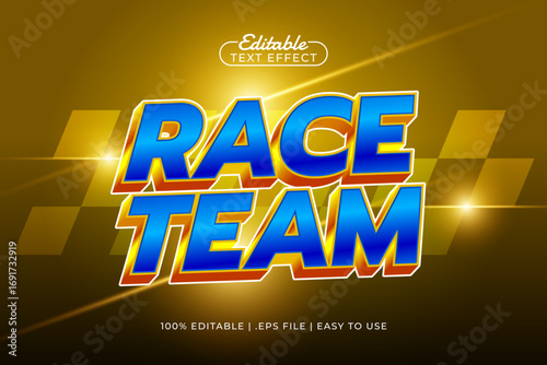 race team editable text effect