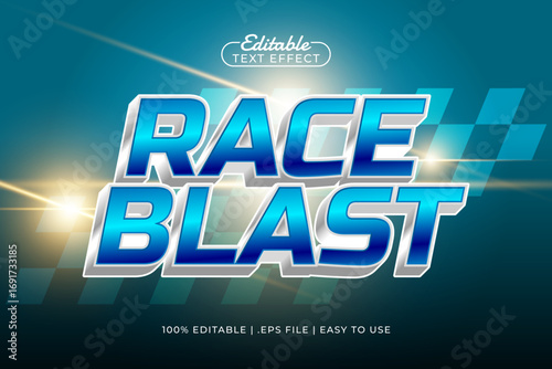 race blast editable text effect