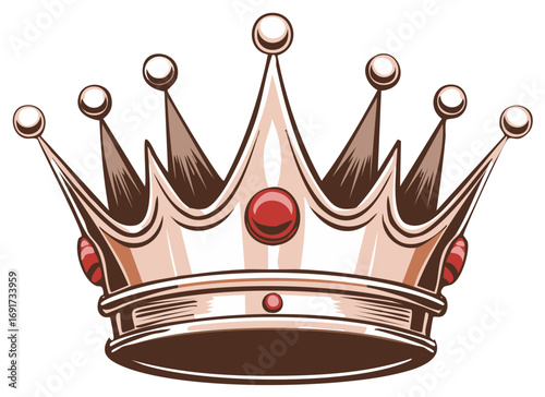 Decorative Royal Crown with Gems and Ornate Details Regal Symbol of Authority Royalty