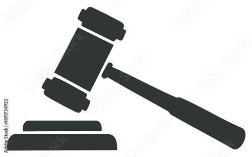Justice at Hand: A Sleek Gavel Poised for Action in Courts, Bids, and Auctions
