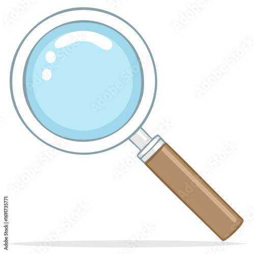Cartoon Magnifying Glass Tool for Discovery and Examination