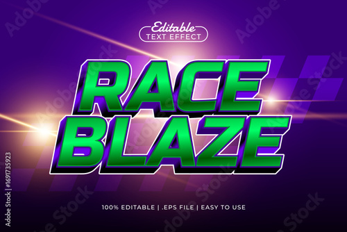 race blaze editable text effect