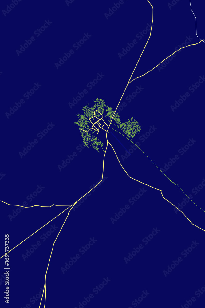 Fotografie Arvaikheer - Mongolia Neon Aura Maps