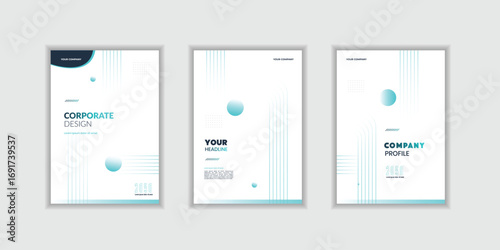 Business Book Cover Design Template collection for annual report, presentation, flyer