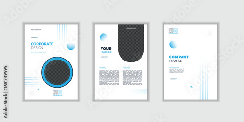 Business Book Cover Design Template collection for annual report, presentation, flyer company