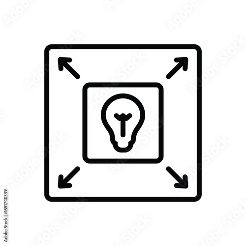 Black line icon for scalability solutions