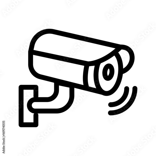 CCTV Camera (side view) Line Icon of Security Systems (Home) Icon Set