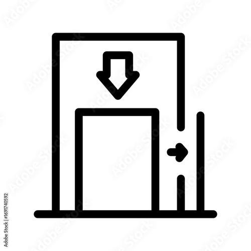 Fire Alarm Bell Line Icon of Fire Safety Icon Set