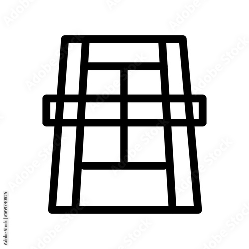 Umpire Chair Line Icon of Tennis Icon Set