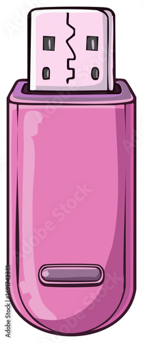Pink USB Flash Drive, Digital Storage Device, Portable Memory, Data Transfer, Connectivity Gadget, Thumb Drive