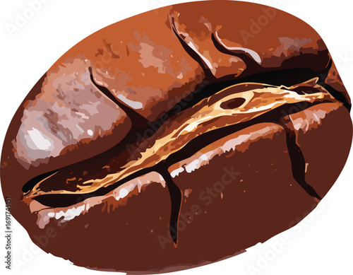 Glossy coffee bean vector promotes mindfulness and food appreciation in youth
A coffee bean illustration that encourages curiosity about food and artistic detail
