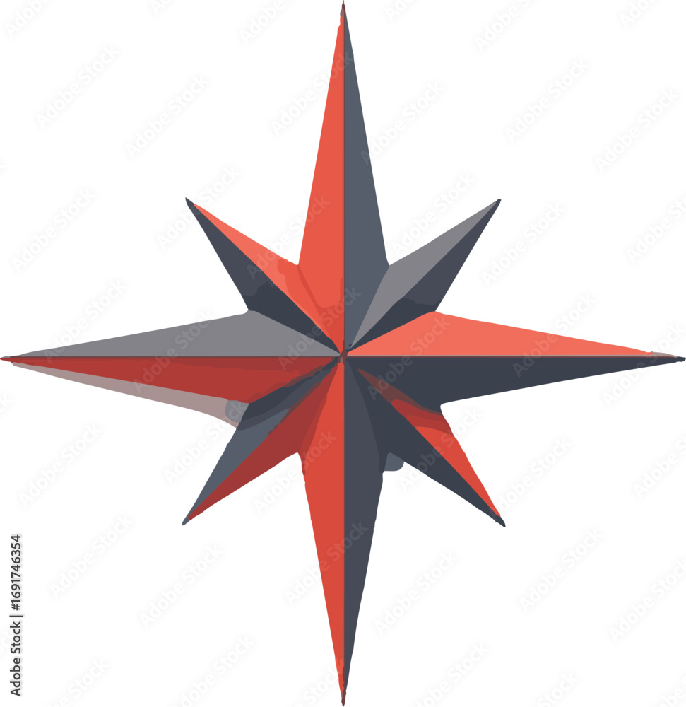 Obraz premium vector illustration of a red star