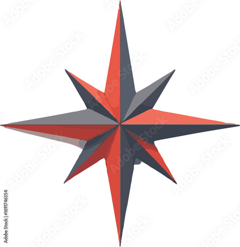 vector illustration of a red star