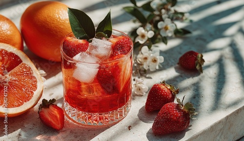Refreshing Strawberry Citrus Drink
