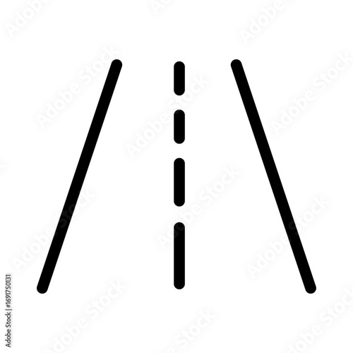 Lane Markings Line Icon of Driving and Road Safety Icon Set