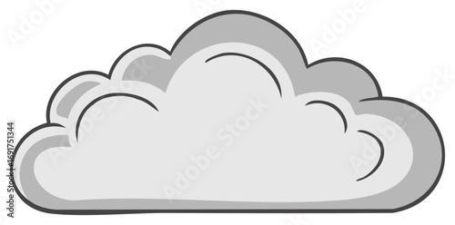 Fluffy cloud formation vector illustration cartoon atmospheric weather element