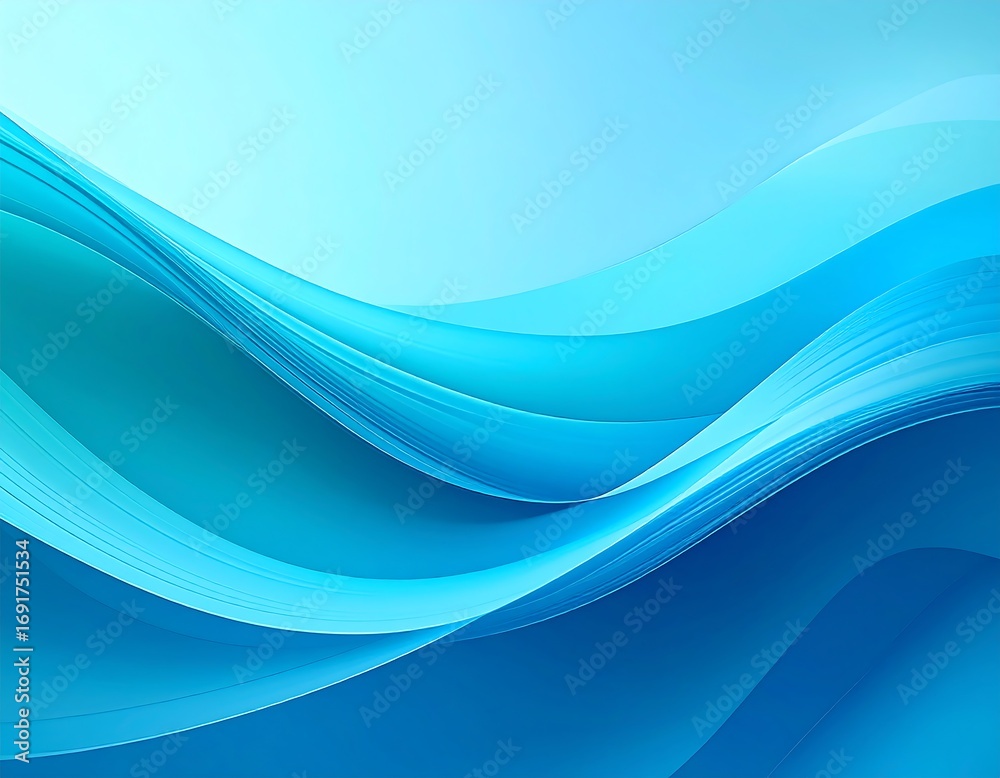 Fototapeta premium Abstract blue wavy background (1)