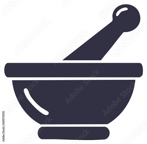 Mortar and Pestle Icon Vector Graphic
