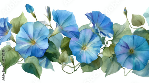 blue iris flowers isolated