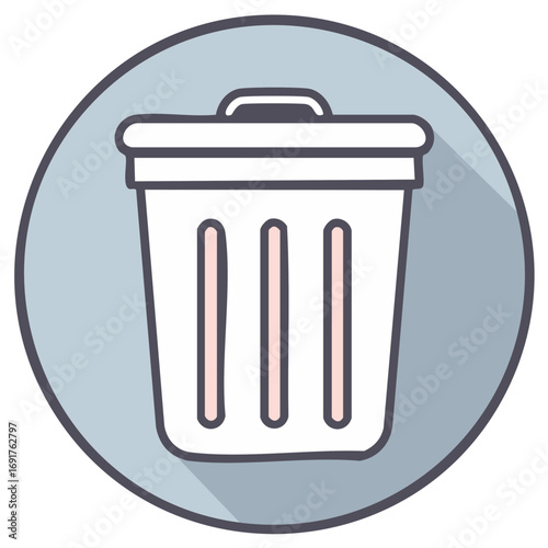 Trash Can Illustration Recycle Bin Clipart Waste Container Garbage Bin Icon Symbol