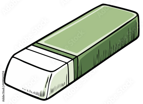 Eraser Stationery Tool for Correction Vector Illustration, Erasing Errors