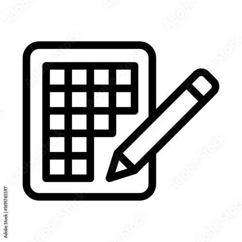 Scorecard Line Icon of Golf Black Icon Set