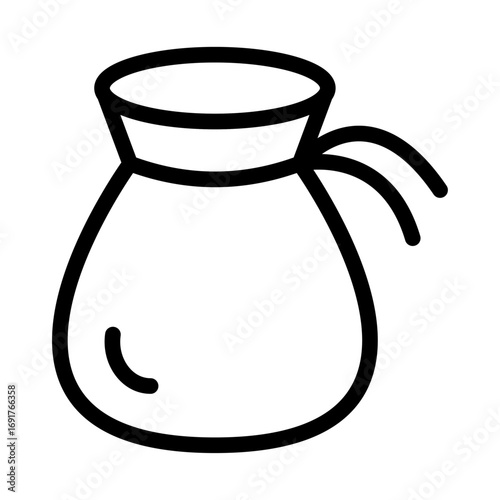 Chalk Bag Line Icon of Rock Climbing Icon Set