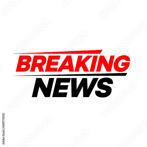 Breaking news bold text red and black urgent information high quality professional