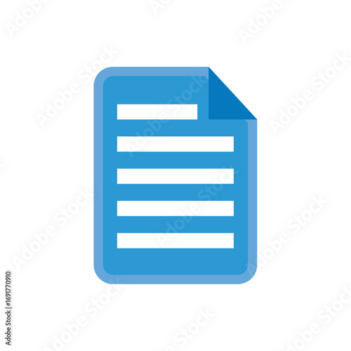 Blue folder icon for documents and files illustration