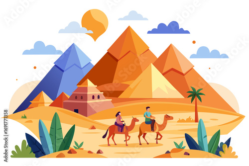 vector illustration of a pyramid