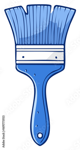 Simple Blue Paint Brush Graphic for Artistic Projects and DIY