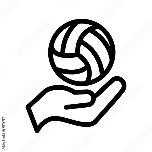 Fair Play Line Icon of Volleyball Icon Set