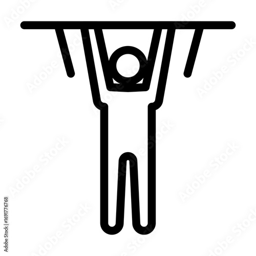 Parallel Bar Line Icon of Gymnastics Icon Set
