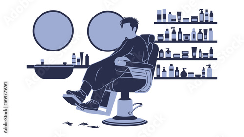 Relaxing back massage illustration with candles and towels evoking serenity and wellness in a spa setting