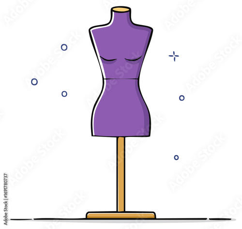 Female Mannequin Body Form for Fashion Design and Sewing Illustration