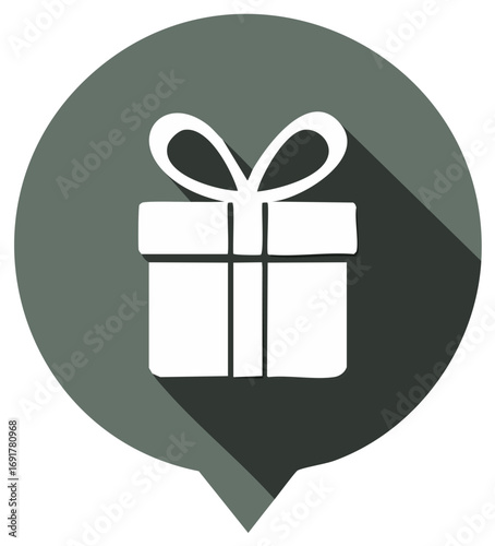 Gift Box Location Pin Graphic Holiday Presents Presents Delivery Location Marker Icon Vector
