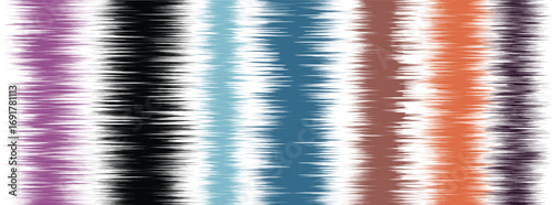 Abstract Washed Digital Watercolor Painting stripe brush seamless pattern background.Boho Camouflage Strokes Tie Dye Batik. Ombre gradient multicolor for surface print ikat gradient tileable wallpaper