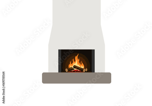 Modern Minimalist Fireplace Design.