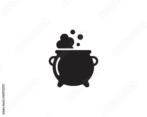 Cauldron silhouette vector icon design illustration