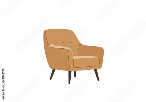 Comfortable Brown Armchair for Home Decor.