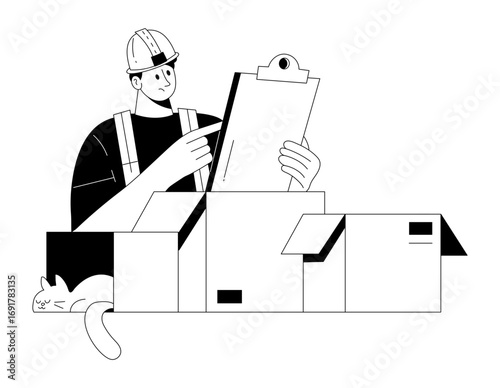 A sketchy style illustration depicting audit 
