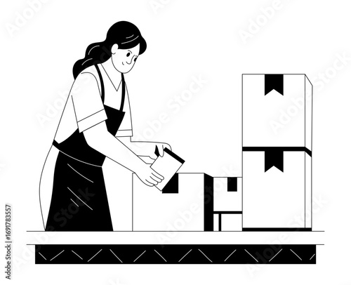 A hand drawn illustration showing a character labelling box 
