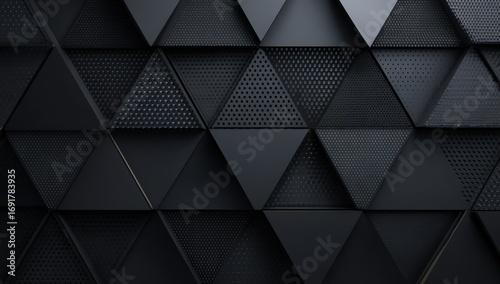 Abstract geometric pattern of dark triangles (2)