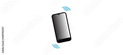Smartphone vibrating icon mobile phone ringing notification alert cellphone eps 10