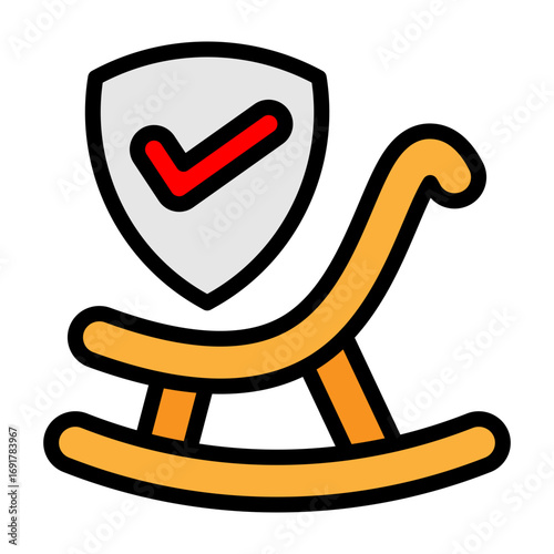 Retirement Insurance Vector Filled Icon Design