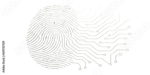 A detailed forensic fingerprint pattern for criminal identification and security
