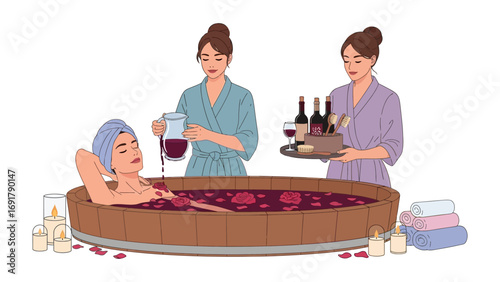 Elegant woman applying lipstick in a mirror reflected image shows meticulous beauty routine with makeup products on a vanity table